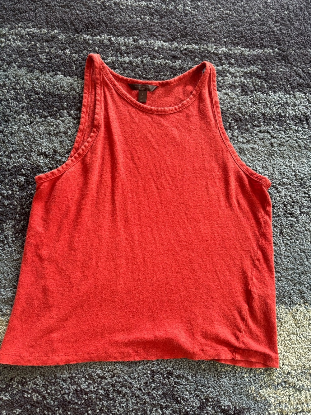 Banana republic 100% sleeveless linen orange rust swing tank L